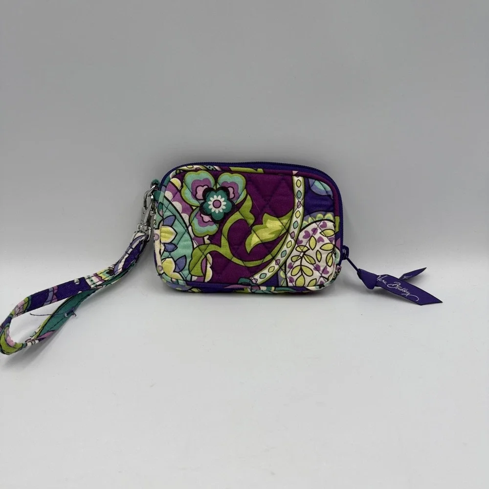 Vera Bradley ZIP ZIP WRISTLET Wallet Bag HEATHER Organizer Purse Clutch ID Slip